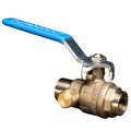 Product Image of 1/2" Sweat Straight Full Port Brass Ball Valve w/ Drain (Lead Free)