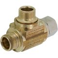 Product Image of 3/8" OD Fem. Comp. x 3/8" OD Comp. x 3/8" OD Comp. Mini-Ball Tee less Nuts & Sleeve, Lead Free (Brass), 510-41-31LNS-31LNS