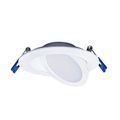 Product Image of 4" Round Aperture Adjustable Slim Downlight, 5 CCT Selectable - Matte White (12W)