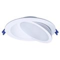 Product Image of 6" Round Aperture Adjustable Slim Downlight, 5 CCT Selectable - Matte White (15W)