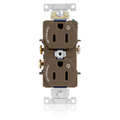 Product Image of Duplex Receptacle, Heavy-Duty Industrial, 20A 125V NEMA 5-20R, 2P 3W (Brown)