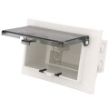 Product Image of 1-Gang Weatherproof Low Profile Recessed Inbox Horizontal Mount, for New Brick (Clear)