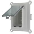 Product Image of 1-Gang Weatherproof Low Profile Recessed Electrical Box (Clear)