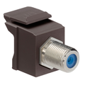 Product Image of Feedthrough Quickport, F-Connector, Nickel Plated Brown Housing