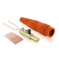 Product Image of 18 Series Cam-Type Male Detachable Plug, Ball Nose, #2 2/0 AWG, 300A Max (Orange)