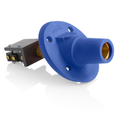 Product Image of 17 Series Panel Mount Receptacle, Female, 600A Max, 600V 30 Degree Angle, Threaded Stud w/Microswitch Termination, 250-500 MCM Cable Range (Blue)
