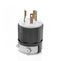 Product Image of 30A, 250V Non-NEMA, 2P, 3W, Locking Plug, Grounding -BLACK-WHITE