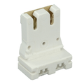 Product Image of Medium Base, Bi-pin, Standard Fluorescent Lampholder, Slide-on, Disconnect Quick-connect (White)