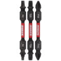 Product Image of 2-1/2" Double-Ended Phillips, Square and Torx Drive Bit Assorted Pack (Pack of 3)