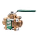 Product Image of 3/4" LFB6800-LL 3-Piece Full Port Threaded Brass Ball Valve, Latch-Lok Handle (Lead Free)