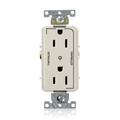 Product Image of Decora Plus Duplex Receptacle, Heavy-Duty Industrial, 15A 125V 2P 3W (Light Almond)