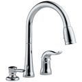 Product Image of Kate Single Handle Pulldown Kitchen Faucet w/ Soap Dispenser (Chrome)