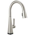 Product Image of Lenta Single-Handle Pulldown Kitchen Faucet w/ Touch2O Technology (Spotshield Stainless)