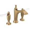Product Image of Dorval Two Handle Widespread Bathroom Faucet, 1.2 GPM (Champagne Bronze / Porcelain), 3556-GSMPU-DST