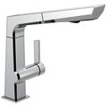Product Image of Pivotal Single Handle Pull Out Kitchen Faucet (Chrome)