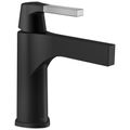 Product Image of Zura Single Handle Bathroom Faucet (Chrome/Matte Black), 574-CSMPU-DST