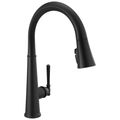 Product Image of Emmeline Single Handle Pull Down Kitchen Faucet (Matte Black), 9182-BL-DST