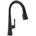 Product Image of Emmeline Single Handle Pull Down Kitchen Faucet w/ Touch2O Technology (Matte Black)