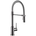 Product Image of Trinsic Single-Handle Pull-Down Spring Kitchen Faucet (Black Stainless)