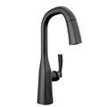 Product Image of Stryke Single Handle Pull-Down Bar/Prep Faucet, 1.8 GPM (Matte Black)