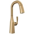 Product Image of Stryke Single Handle Pull-Down Bar/Prep Faucet, 1.8 GPM (Lumicoat Champagne Bronze)