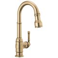 Product Image of Broderick Single Handle Pulldown Bar/Prep Faucet (Champagne Bronze), 9990-CZ-DST