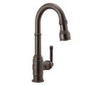 Product Image of Broderick 1-Handle Pull-Down Bar/Prep Faucet (Venetian Bronze), 9990-RB-DST