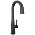Product Image of Monrovia Single Handle Pull-Down Bar/Prep Faucet with Touch2O Technology, 1.8 GPM (Matte Black), 9991T-BL-DST
