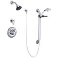 Product Image of Commercial T13H Universal Dual Shower Trim, Diverter, Hand Shower, and Grab Bar (Chrome), T13H333