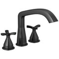 Product Image of Stryke Three Hole Roman Tub Trim (Matte Black), T27766-BL