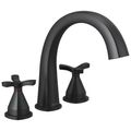 Product Image of Stryke Three Hole Roman Tub Trim (Matte Black), T27776-BL