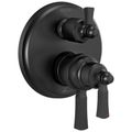Product Image of Dorval Traditional 2-Handle Monitor 17T Series Valve Trim w/ 3 Setting Diverter (Matte Black), T27T856-BL