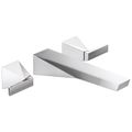 Product Image of Trillian 2 Handle Wall Mount Bathroom Faucet Trim (Lumicoat Chrome), T3543LF-PR-WL