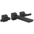 Product Image of Pivotal Two-Handle Wall Mount Bathroom Faucet Trim (Matte Black), T3599LF-BLWL