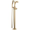 Product Image of Dorval Single Handle Floor Mount Tub Filler Trim, Less Handle (Champagne Bronze), T4756-CZLHP-FL