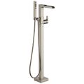 Product Image of Ara Single Handle Floor Mount Channel Spout Tub Filler Trim w/ Hand Shower (Stainless), T4768-SSFL