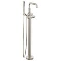 Product Image of Broderick Floor Mount Tub Filler Trim- Less Handle, 1.75 GPM (Lumicoat Stainless), T4784-SS-PR-LHP-FL