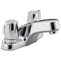 Product Image of Core Two Handle Blade Bathroom Faucet w/ Metal Push Pop-Up Drain (Chrome)