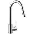 Product Image of Precept Single Handle Pull Down Kitchen Faucet, 1 or 3-Hole 8" Installation w/ 2 Function Pull Down Sprayer (Chrome), P7946LF