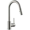 Product Image of Precept Single Handle Pull Down Kitchen Faucet, 1 or 3-Hole 8" Installation w/ 2 Function Pull Down Sprayer (Stainless Steel), P7946LF-SS