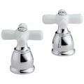 Product Image of Single Metal Cross Handle Kit w/ Button and Screw (Chrome)