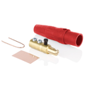 Product Image of 16 Series Taper Nose Cam-Type Male Plug, Contact & Insulator, Detachable, Pre-cut for 4/0 AWG cable, 400A Max, Type 3R When Mated, Red
