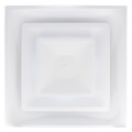Product Image of T-Bar 2-Cone Fixed Pattern 4-Way Diffuser w/ 8" Collar (White)