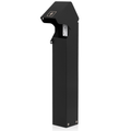 Product Image of 1-Gang 24" Stainless Steel Power Pedestal Kit, Surface Mount Flush Hinged Top, Black
