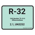 Product Image of R-32 Cylinder Tank Label (Pack of 10)