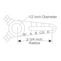 Product Image of 1/2" Shaft Diameter Crankarm with Adjustable Radius from 1 to 2-3/4"