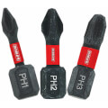 Product Image of 1" Phillips Drive Bit Assorted Pack (Pack of 3)