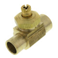 Product Image of 1/2" Female Sweat x 1/2" Male Sweat Integral Shut-Off Straight Stop w/ Screwdriver Slot, Lead Free (Rough Brass)