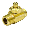 Product Image of 1/2" Copper Pipe x 1/2" MIP Integral Shut-Off Stop Less Lock Shield Screwdriver Slot (Rough Brass)