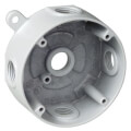 Product Image of 4-1/8" Dia., 1/2" Hub, 5 Outlets Round Outlet Box (White)